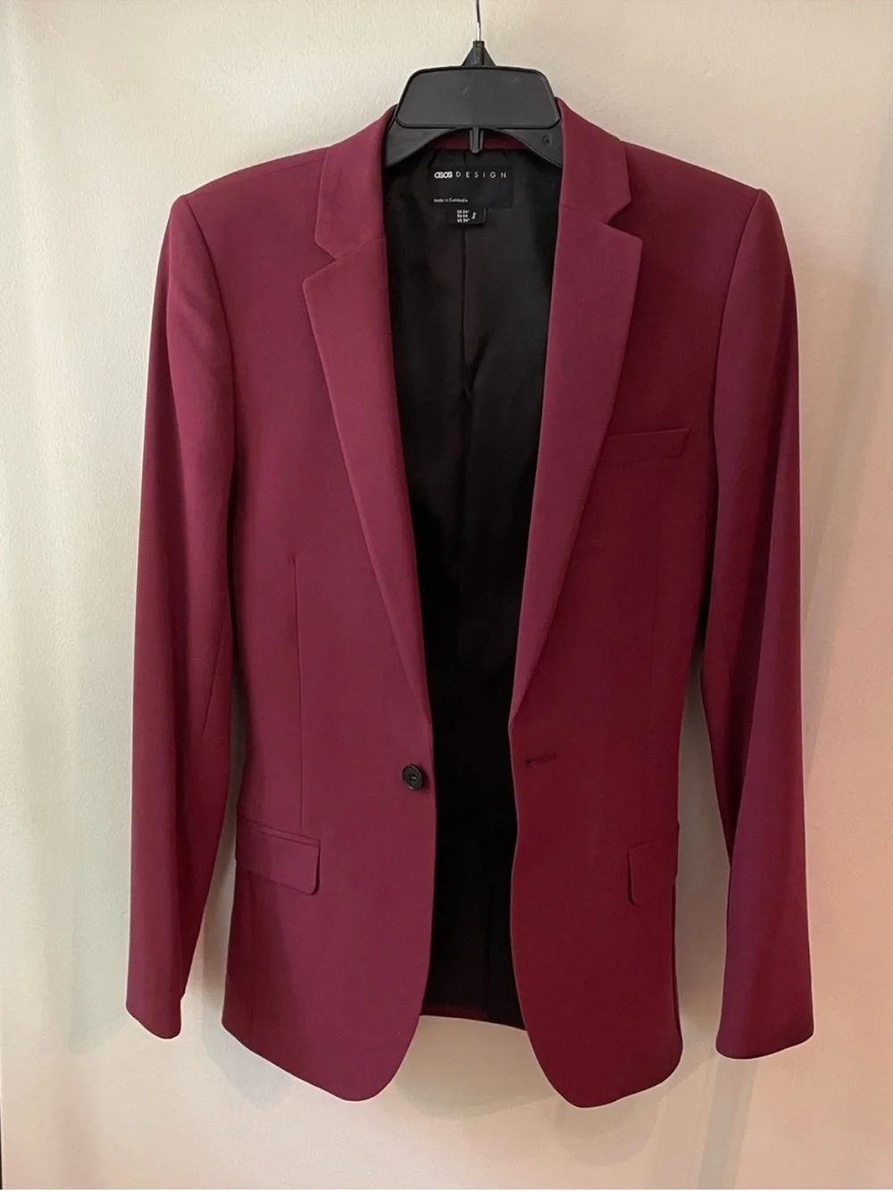 ASOS | NWOT | Burgundy ‘Super Skinny’ Suit Jacket